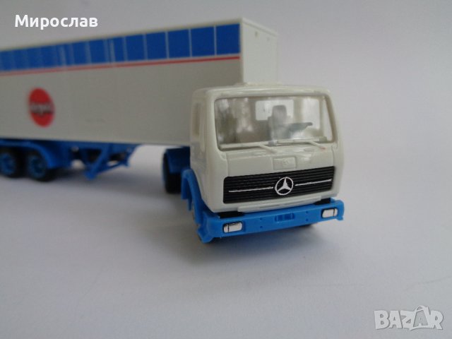 HERPA HO 1/87 КАМИОН ТИР РЕМАРКЕ ИГРАЧКА MERCEDES МОДЕЛ, снимка 4 - Колекции - 42948340