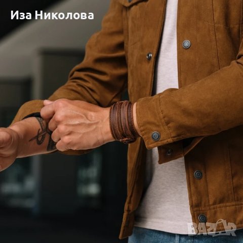 Кожени гривни от нещавена кожа, снимка 8 - Гривни - 34254053