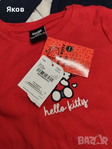 Нови дълги ръкави Hello Kitty за 7-годишни. X 3, снимка 5 - Детски комплекти - 53492379