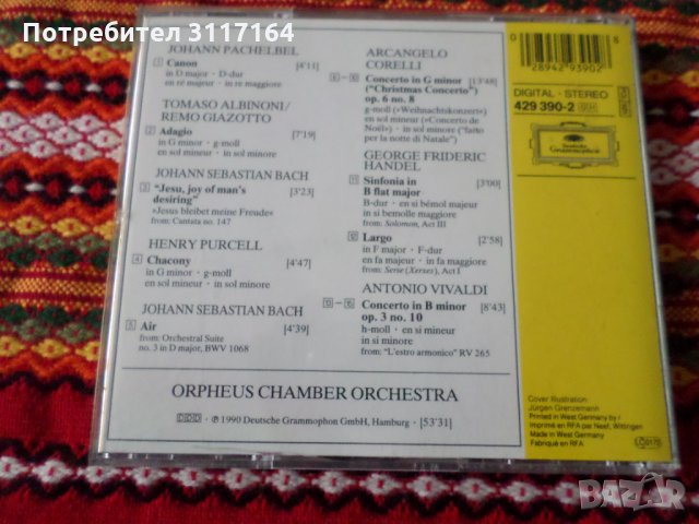 Albinoni ; Adagio - Pachelbel ; Canon - Bach-Handel-Corelli-Vivaldi-Purcell, снимка 3 - CD дискове - 35023908