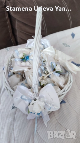 Сватбена кошница, снимка 6 - Сватбени аксесоари - 51789328