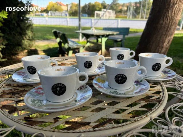 Лаваца Тиера / Lavazza Tierra италиански порцеланови чаши за кафе и капучино, снимка 8 - Чаши - 40094413