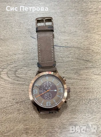 Мъжки кожен кафяв часовник