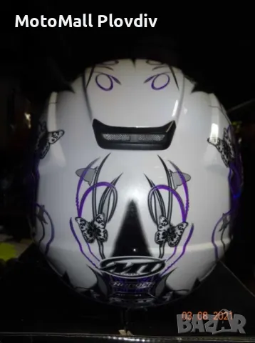Каска MT Thunder Battle/Butterfly/Skull & Roses мото мотор пистов, снимка 5 - Аксесоари и консумативи - 49211919