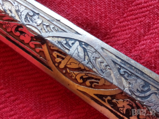 Уникален нож от толедска стомана., снимка 3 - Антикварни и старинни предмети - 44855312