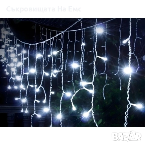 2️⃣5️⃣Метра Висящи Коледни Лампи Тип ЗАВЕСА  Екстериор/ Интериор  Влагоустойчиви Подходящи и за Външ, снимка 2 - Декорация за дома - 52234926