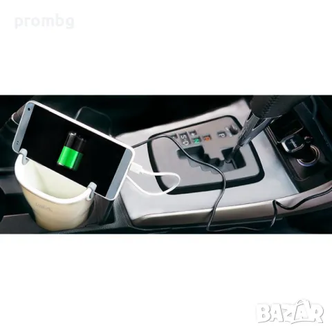 зарядно за кола, чаша, USB, поставка за телефон, LogiLink, Германия, снимка 6 - Аксесоари и консумативи - 47739422