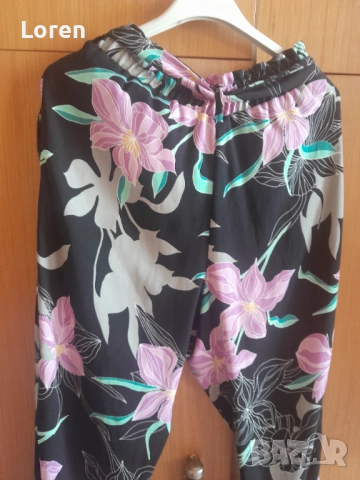 Като нов!Тънък панталон на цветя пролет/лято/есен, снимка 6 - Панталони - 51590051