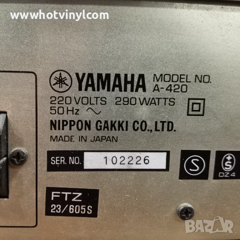 Усилвател Yamaha A-420, снимка 4 - Ресийвъри, усилватели, смесителни пултове - 52889603