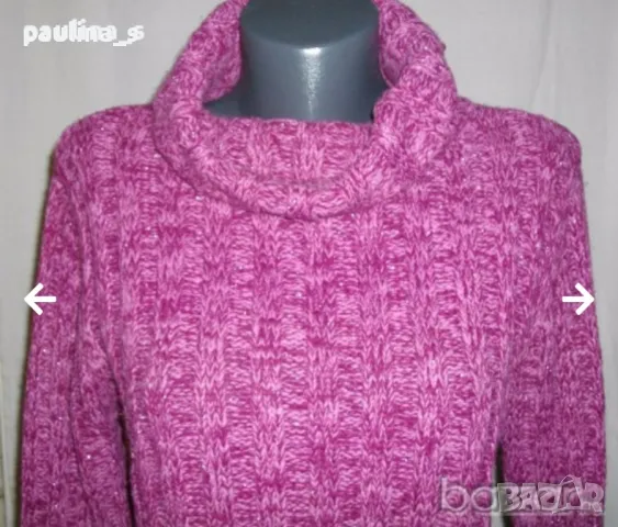 Три броя / Дамски пуловери тип туника с богата яка "Cato"woman-памук, снимка 8 - Блузи с дълъг ръкав и пуловери - 16477527