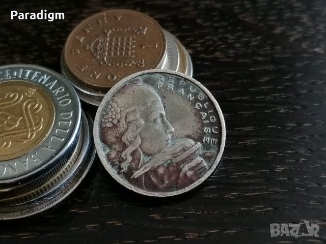 Монета - Франция - 100 франка | 1955г.; серия B, снимка 2 - Нумизматика и бонистика - 32325600