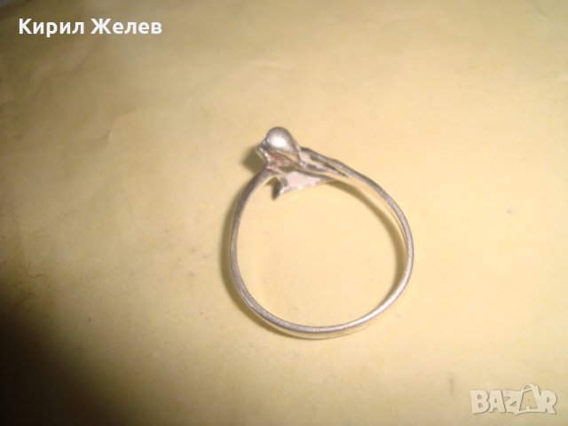 СТАРИНЕН СРЕБЪРЕН АРТ ДЕКО ПРЪСТЕН РЪЧНА РАБОТА СРЕБРО 20517, снимка 7 - Антикварни и старинни предмети - 32991940
