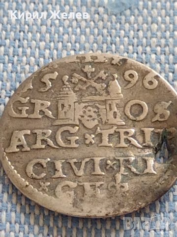 Сребърна монета 3 Гроша 1596г. Сигизмунд трети Рига 13697, снимка 6 - Нумизматика и бонистика - 42930117
