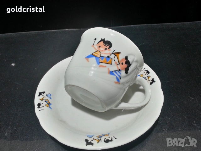 български порцелан детски комплект , снимка 2 - Антикварни и старинни предмети - 50499908