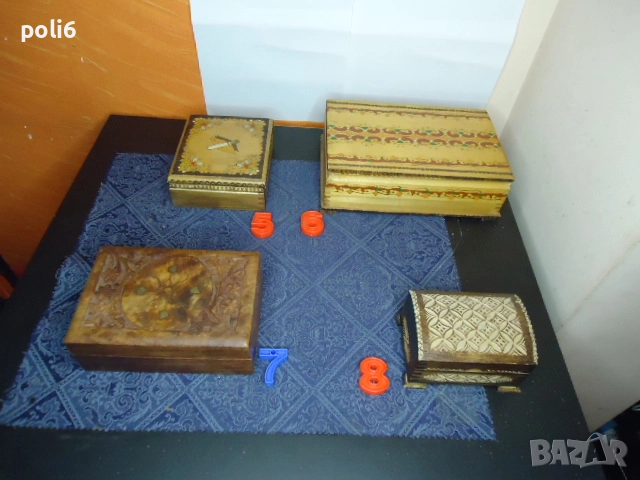 8 ретро дървени кутии  за цигари,бижута,лекарства,табакери и др, Кутия, снимка 3 - Други ценни предмети - 14256719