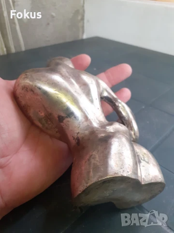 Страхотна метална статуетка фигура пластика, снимка 5 - Антикварни и старинни предмети - 50941639