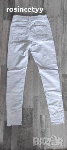 Бял панталон с перли , снимка 8 - Панталони - 37417189