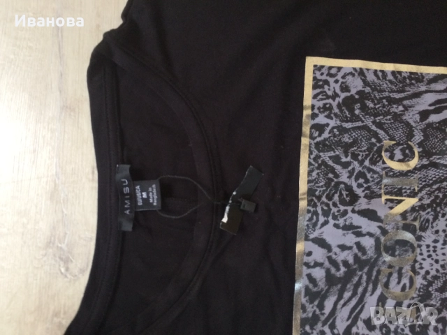 Чисто нова черна тениска., снимка 4 - Тениски - 51541598