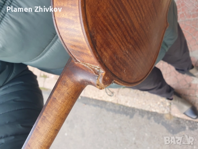 Голяма цяла стара цигулка от 1902 г , снимка 8 - Антикварни и старинни предмети - 52441332