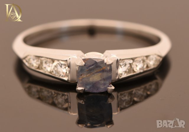 Нов Златен Пръстен с Естествен Александрит и Естествени Диаманти, снимка 6 - Пръстени - 44104469