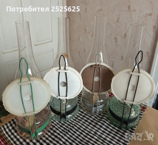 Стари газени лампи - номер 8, 4 броя, снимка 2 - Декорация за дома - 41911926