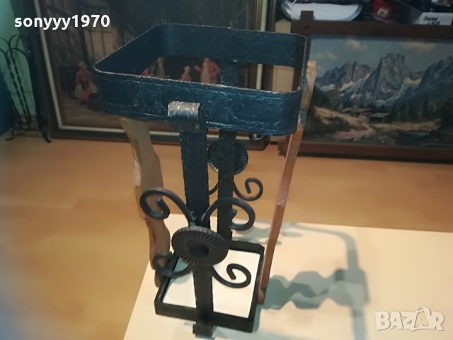 стоика за чадъри-дърво и метал-внос германия 42х27х23см, снимка 15 - Колекции - 28896081