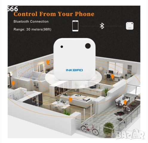 Bluetooth сензор за температура и влажност, снимка 6 - Друга електроника - 53250571