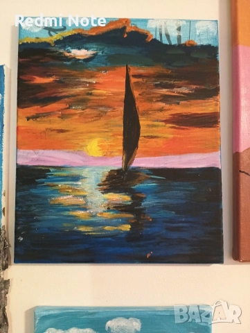 Картини акрилни бой. цена 30 евро бр. , снимка 3 - Картини - 53293675