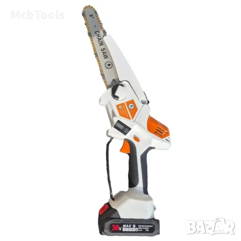 Акумулаторен трион Тайга 36V мини резачка с 2 вериги и омасляване, снимка 2 - Градинска техника - 49768771