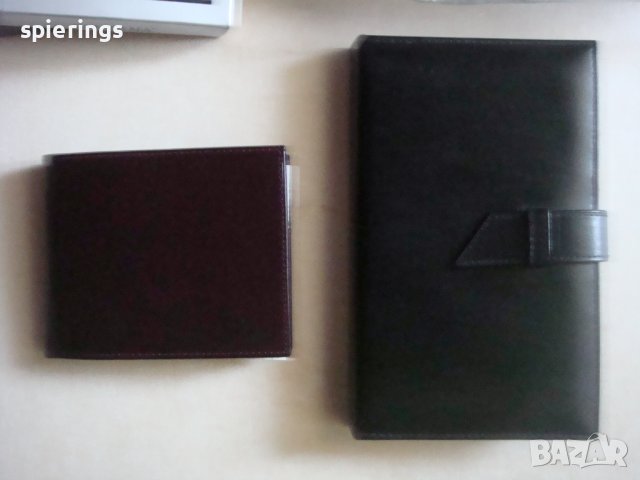 Кожени портфейл и визитник