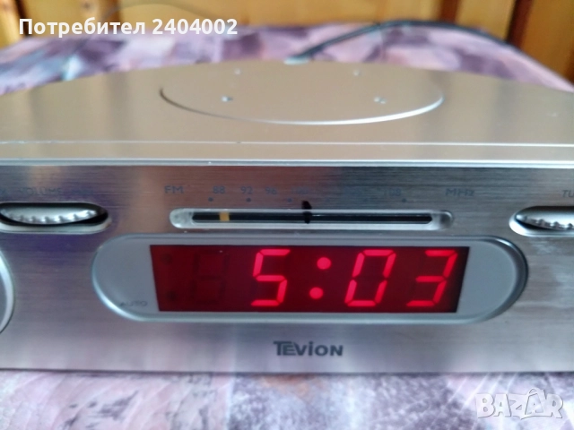 Радио часовник с таймер Tevion KCR 2007, снимка 2 - Радиокасетофони, транзистори - 52966464