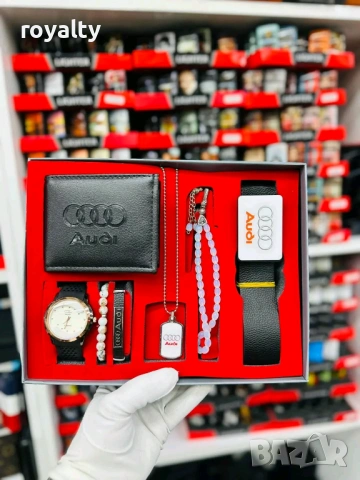 Audi Мъжки Подаръчен Комплект Сет От 7 Части Нов Ауди 