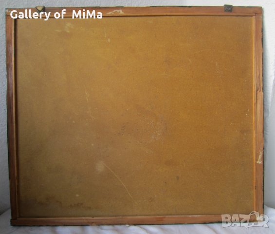 1945 Натюрморт цветя /рози в синя ваза, голяма картина, снимка 6 - Картини - 28888697