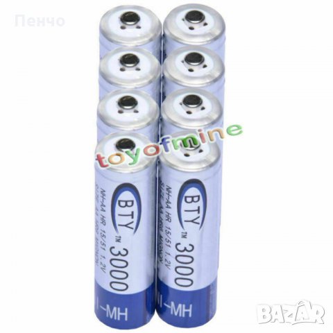 4 бр x AA 3000 mAh 1.2V Ni-MH акумулаторни батерии акумулаторна батерия презареждащи за MP3 фотоапар, снимка 8 - Други стоки за дома - 26444293