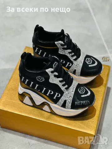 Philipp Plein Дамски Маратонки На Платформа👟Дамски Спортни Обувки Филип Плейн Код D2009, снимка 4 - Маратонки - 49382777