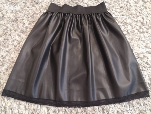 Кожена пола с дантела НОВА ПО ВАШИ РАЗМЕРИ С ПО-ДЕБЕЛА КОЖА., снимка 2 - Поли - 27386083