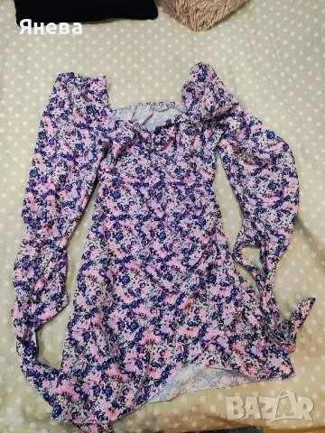 Дамска цветна рокличка , снимка 6 - Рокли - 51533659