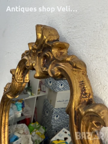 Бароково огледало за стена №7331, снимка 4 - Антикварни и старинни предмети - 51376975