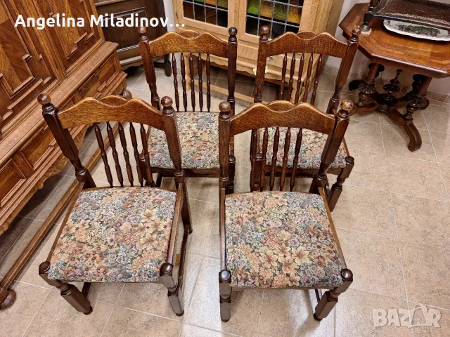 дъбови столове за трапезария к  - т 4 броя, снимка 2 - Столове - 48056866