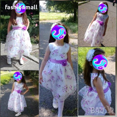 Детски рокли Цветя, снимка 4 - Детски рокли и поли - 37967240