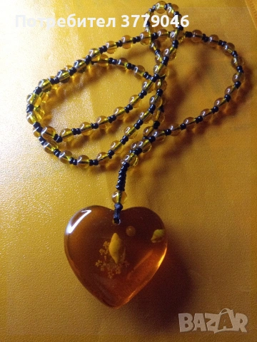 Медальон с кехлибар , снимка 5 - Колиета, медальони, синджири - 53455059