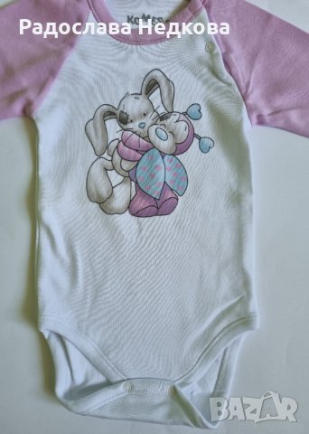 Боди с дълъг ръкав животни (лилав), снимка 2 - Бодита за бебе - 12255190