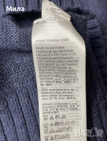 Tommy Hilfiger - Мъжки пуловер ( Мериносова Вълна 100%  ) / L, снимка 4 - Пуловери - 52631320