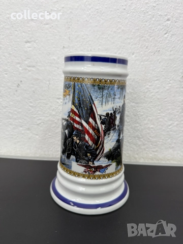 Колекционерска порцеланова халба -История на Америка. №7547, снимка 2 - Колекции - 52220241