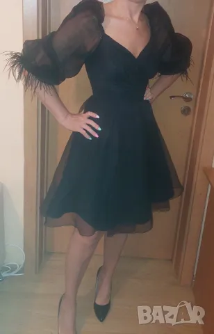 Официална  рокля с пера Fervente , снимка 8 - Рокли - 41938322