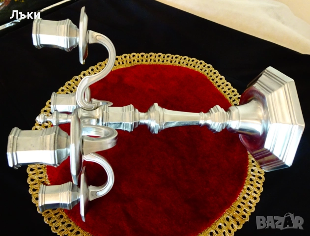 Christofle свещник четворка от калай 1.7 кг.,модел Cluny. , снимка 9 - Антикварни и старинни предмети - 51571324