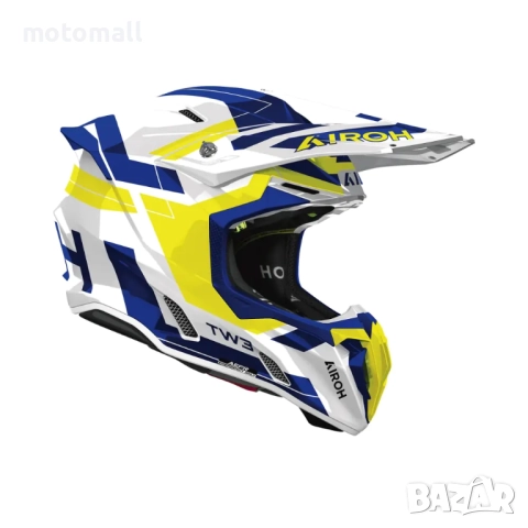 Каска AIROH Twist 3 Dynasty Blue Yellow Gloss, снимка 2 - Аксесоари и консумативи - 52134721