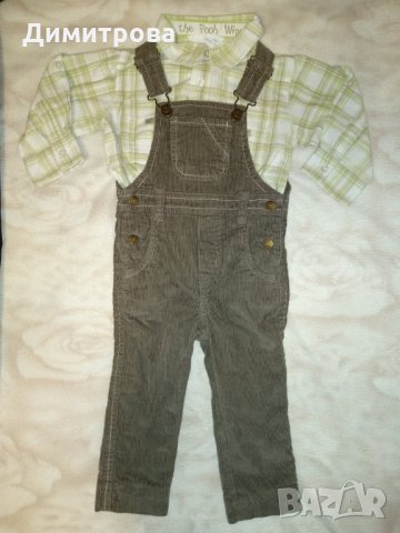 Риза H&M и гащеризон impidimpi /ръст 74-80 см (9м. - 1г.), снимка 3 - Комплекти за бебе - 27985031