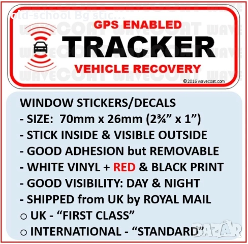 GPS Alarm/Tracker Stickers , снимка 9 - Аксесоари и консумативи - 51527164