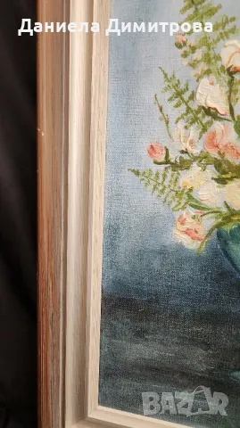 Прекрасна картина с цветя, снимка 4 - Картини - 48405122